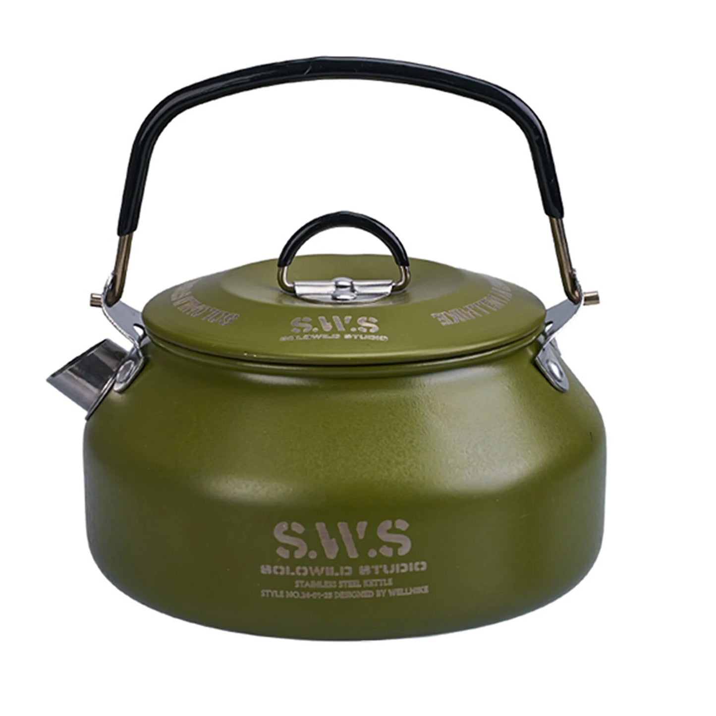 0.8L Portable Hiking Kettle 304 Stainless Steel Ultralight Coffee Kettle Lightweight Coffee Pot for Outdoor Travel Camping