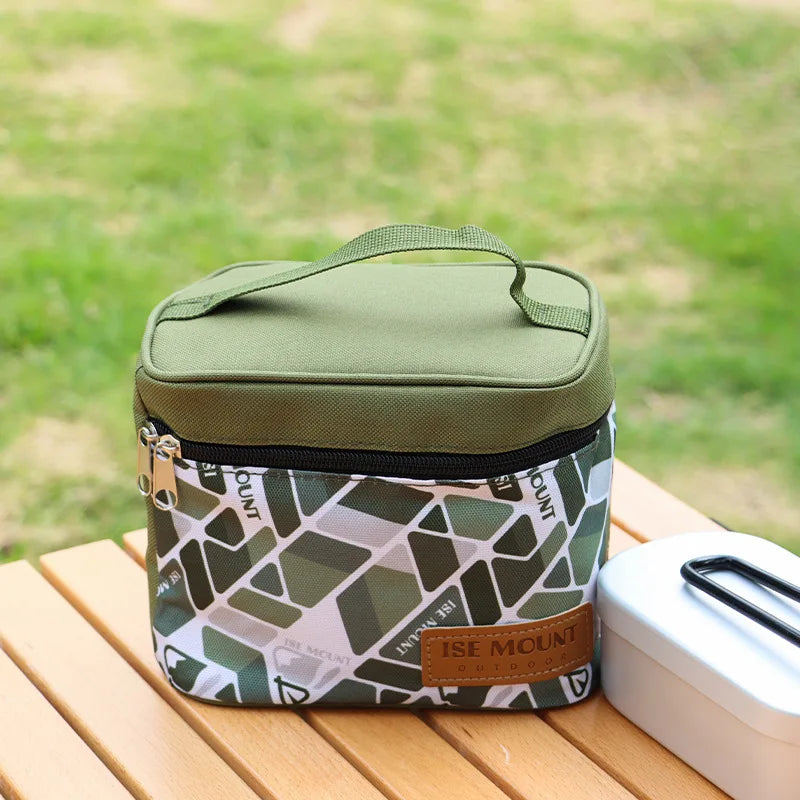 Portable Outdoor Seasoning Storage Bag, Camping Condiment Bottle Organizer, Multifunctional Handbag for Spice Jars and Cosmetics