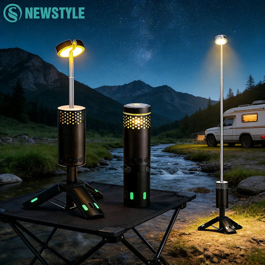 Camping Lantern Telescopic Portable Collapsible Magnetic Camping Lamp 10000mAh Waterproof Flashlight Tent Light Hiking Fishing