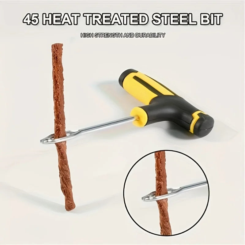 All-Vehicle Repair Kit - Multi-Tool Set with 5 Self-Tapping Screws & Rubber Cement, Portable Flat Tire Fix for Roadside