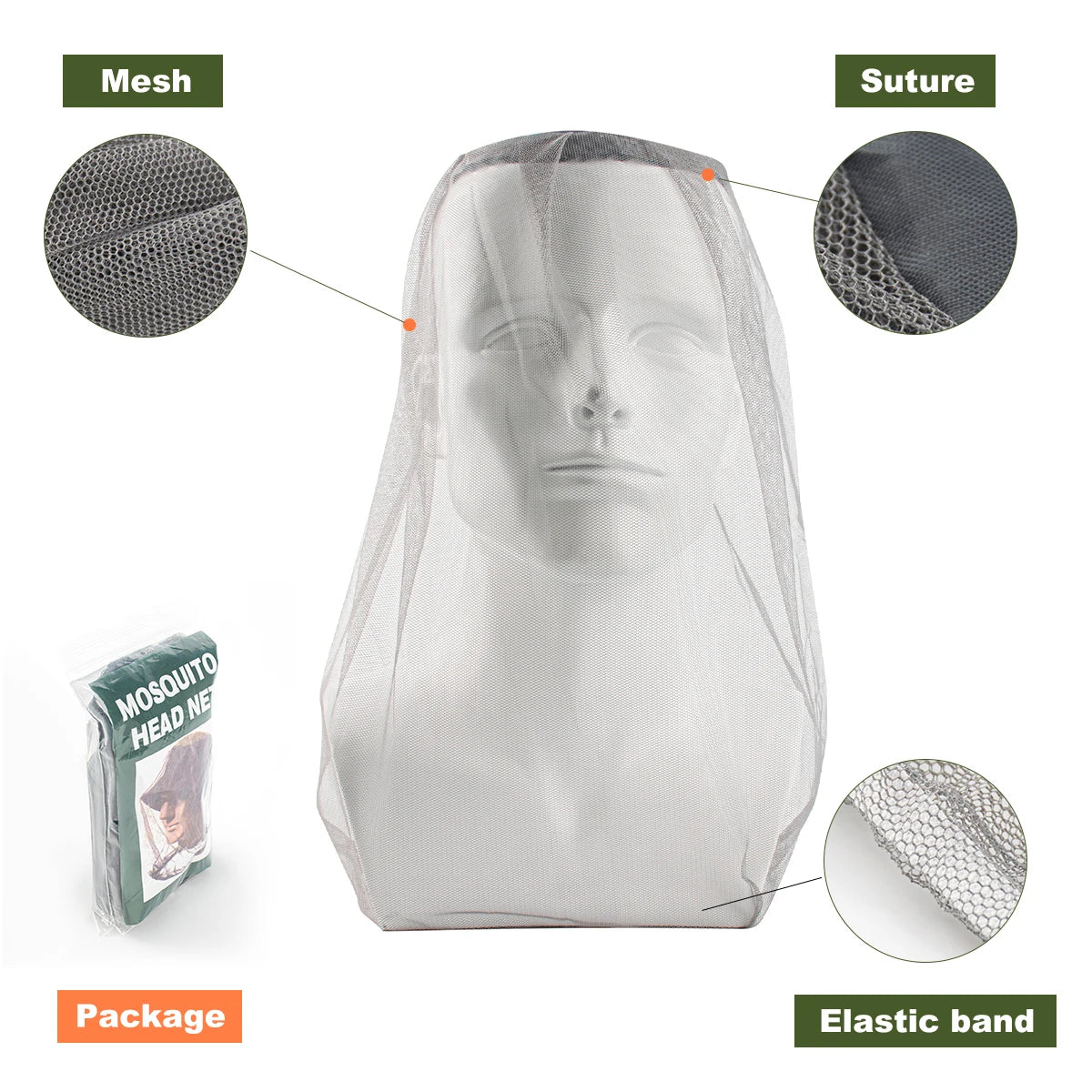 Hike Fishing Mosquito Net Hat Insect Midge Wasp Bug Head Cover Protector Outdoor Fishing Cap Anti Mosquito Insect Hat