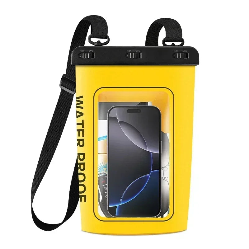 HAISSKY 1.8L Mobile Phone Waterproof Pouch For iPhone 17 16 Pro Max 15 Plus 16E Swimming Rafting Boating Beach Crossbody Bags