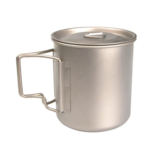 300/450/750ml Camping Mug Ultralight Titanium Cup Tourist Tableware Picnic Utensils Outdoor Water Cup Travel Cooking Equipment