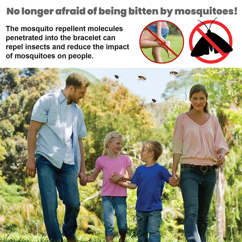 New Mosquito Repellent Unisex Wearable Wristband Physical & Ultrasonic Non-Chemical For Home Outdoor Mosquito Repellent Watch
