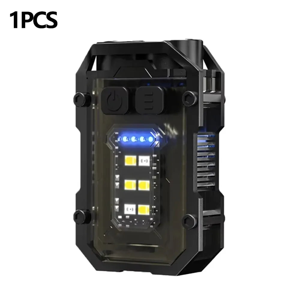 Mini Rechargeable LED Pocket Flashlight Portable Side COB Torch with Clip Tail Magnet Light Super Bright Outdoor Camping Lantern