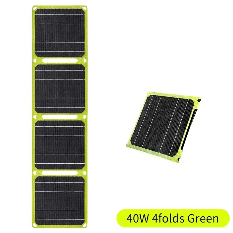 ETFE Solar Panel 21W 40W High Power Monocrystalline Waterproof Foldable Outdoor Cells Battery Charger for Mobile Phone Travel