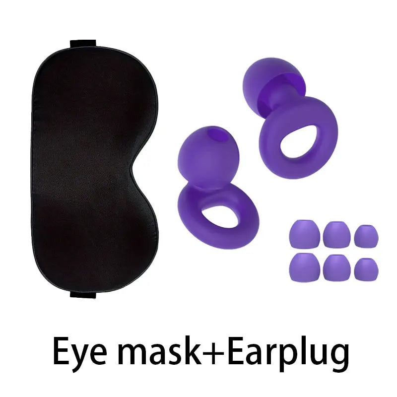 Soft Sleep Aid Set with Light Blocking Eye Mask And Noise Reduction Ear Plugs for Better Sleep Quality For Rest Travel