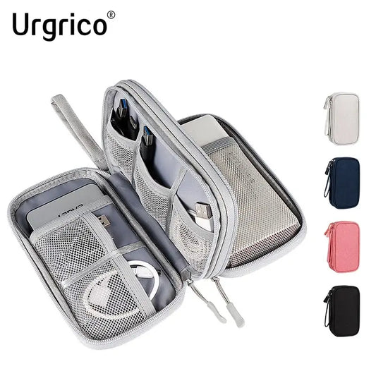 Data Cable Storage Bag Waterproof Portable Carry Case Layers Storage Bag Travel Organizer Bag for Cable Cord USB Charger