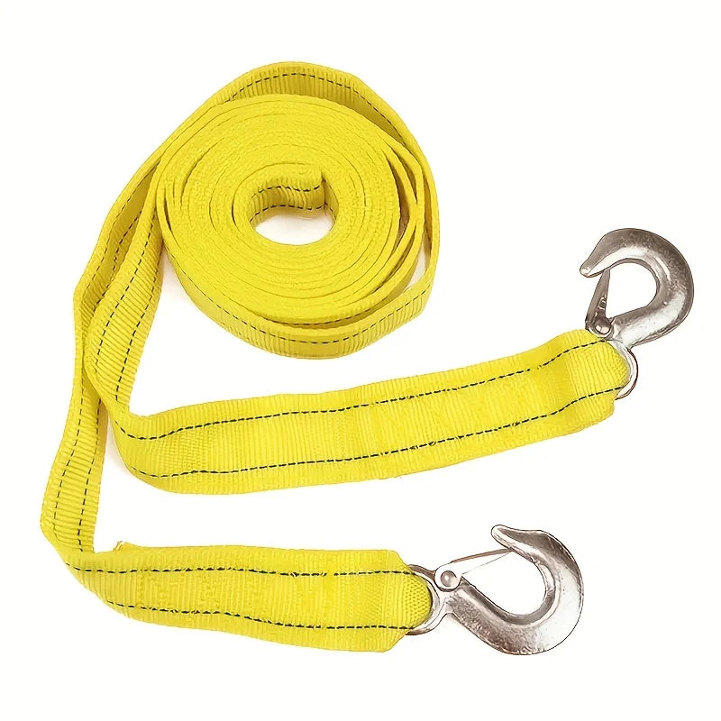 4M/5M Heavy Duty Car Tow Cable 5Ton/8Ton Trailer Rope with Hooks for Van SUV Truck Emergency Road Recovery Automotive Accessorie