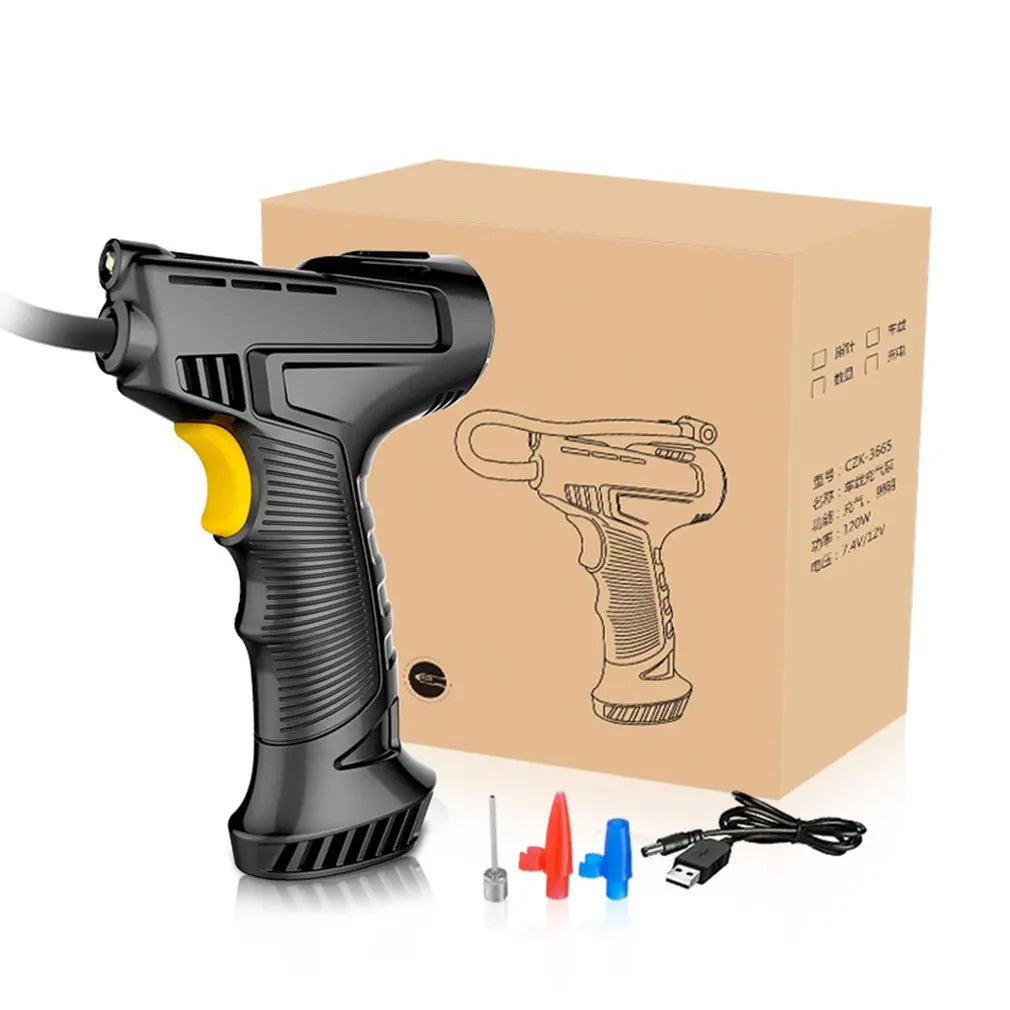 120W Car Air Pump Wired Wireless Inflatable Portable Compressor Digital Rechargeable Car Automatic Tire Inflator Equipment
