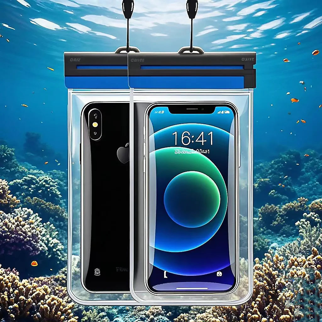IPX8 Waterproof Phone Pouch TPU Case Touch Screen Diving Bag Underwater Swimming Beach Essential Universal Underwater Photo