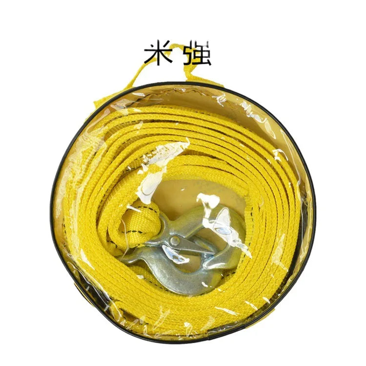 3M/4M Car Tow Cable Heavy Duty 3Ton/5Ton Trailer Rope Towing Pull Rope Strap Hooks Van Road Recovery Car Accessories