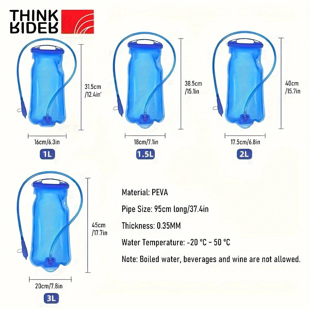 ThinkRider Water Bladder Water Reservoir Hydration Pack Storage Bag BPA Free 1L 1.5L 2L 3L Running Hydration Vest Backpack