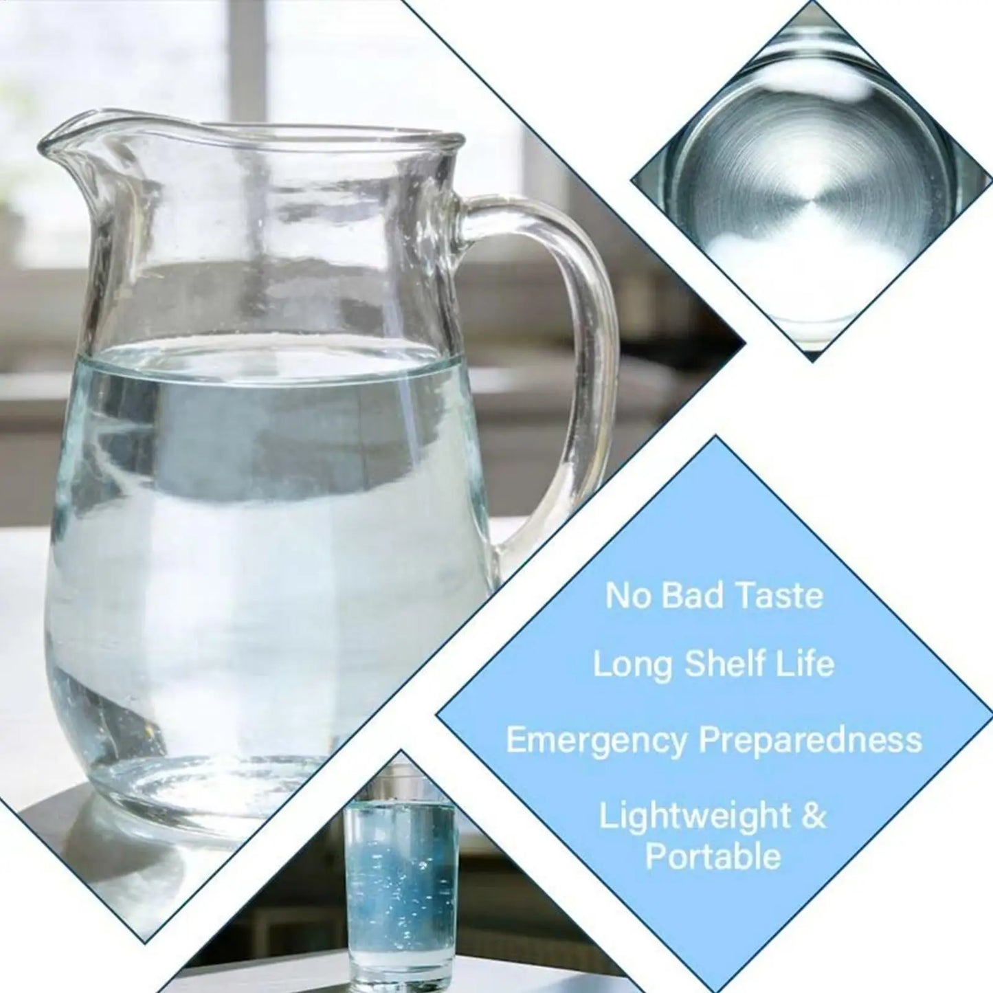 Water Purification Tablets for Drinking Effective Fast Dissolving water clarity maintenance Camping Hiking Water Filter Tablets