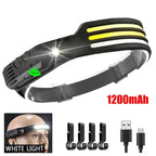 COB LED Headlamp | USB Rechargeable Motion Sensor
