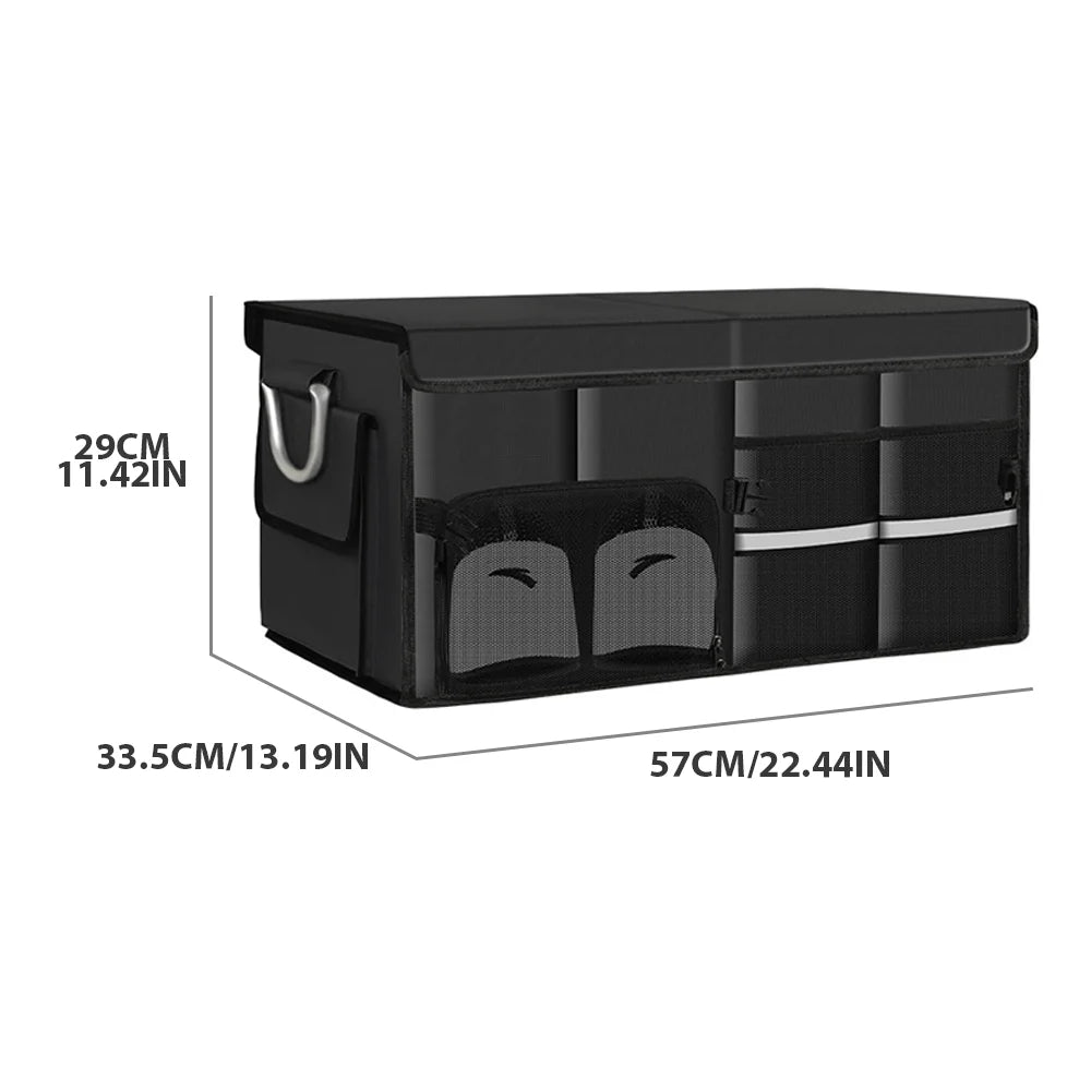 28L/55L Trunk Organizer for Car Large-Capacity Foladable Storage Box High-Density Oxford Cloth Waterproof Car Organizer