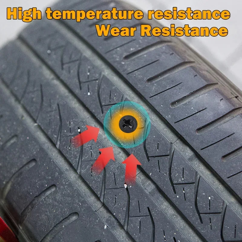 Universal Vacuum Tyre Repair Nail Kit Tubeless Tire Puncture Screw Fix Car Motorcycle ATV Patch Set