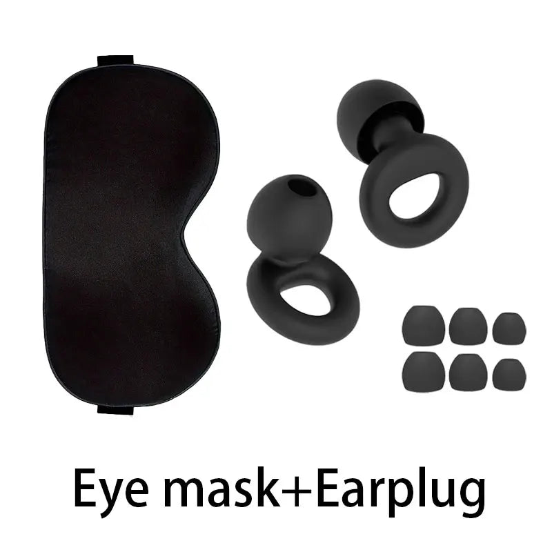 Soft Sleep Aid Set with Light Blocking Eye Mask And Noise Reduction Ear Plugs for Better Sleep Quality For Rest Travel