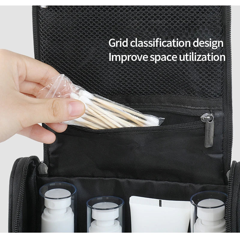 Multifunction Hanging Flip Men Travel Toiletry Bags Portable Pockets Water-Resistan Portable Shaving Kit Storage Make Up Bags