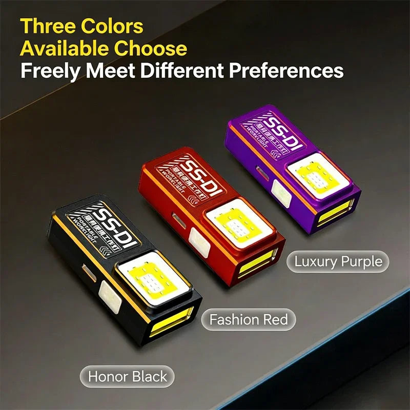 Mini COB LED Flashlight Rechargeable Powerful Work Light with Clip Magnet Waterproof Camping Walking Pocket Lamp Portable Light