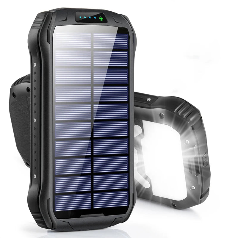 Solar Power Bank 26800mAh Waterproof Portable Wireless Charger 3A Fast Charging Powerbank for iPhone 16 Xiaomi Samsung Poverbank