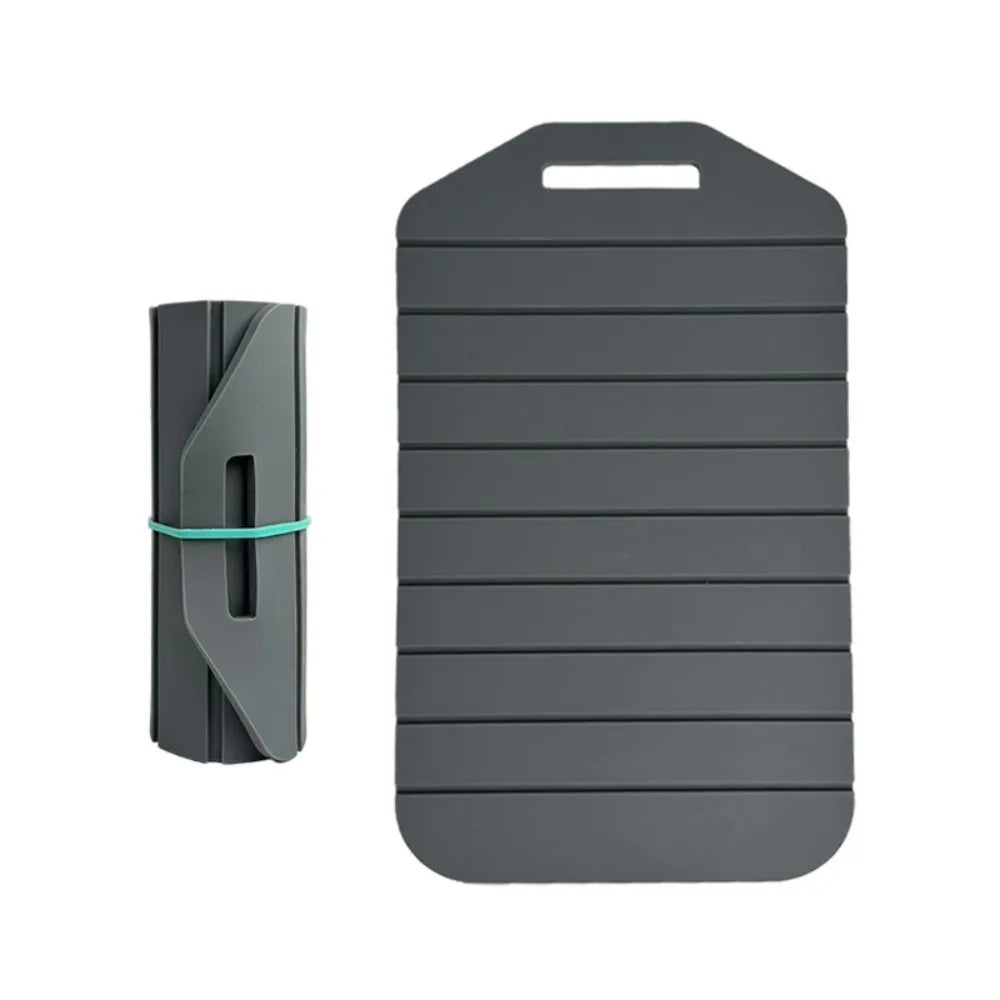 Non-Stick Folding Cutting Board Anti-Slip Easy Grip Handle Silicone Cut Board Portable Flexible Food Prep Tool Outdoor Cooking