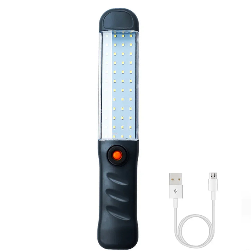 New Portable COB LED Flashlight Magnetic Lantern Hanging Lamp USB Rechargeable Work Light with Built-in Battery Camping Torch