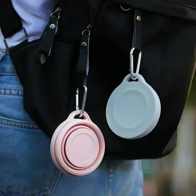 1-10PCS 180ML  Silicone Collapsible Water Cup Outdoor Camping Travel Portable Foldable Lid Coffee Cup Sports Hiking Accessories