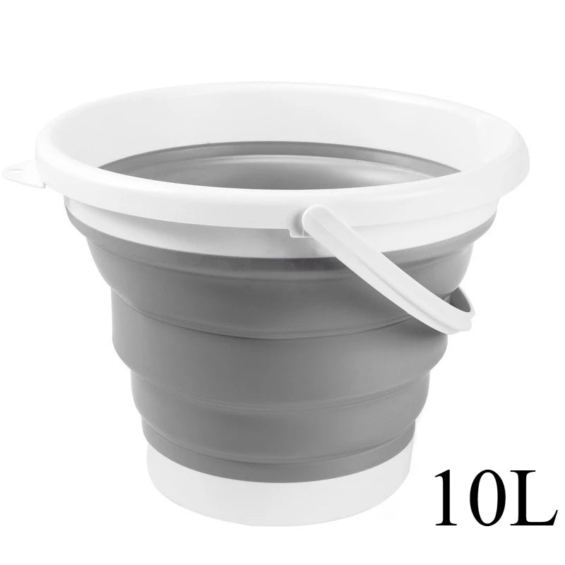 3L/5L/10L Collapsible Silicone Bucket Folding Water Pail for Household Cleaning & Storage