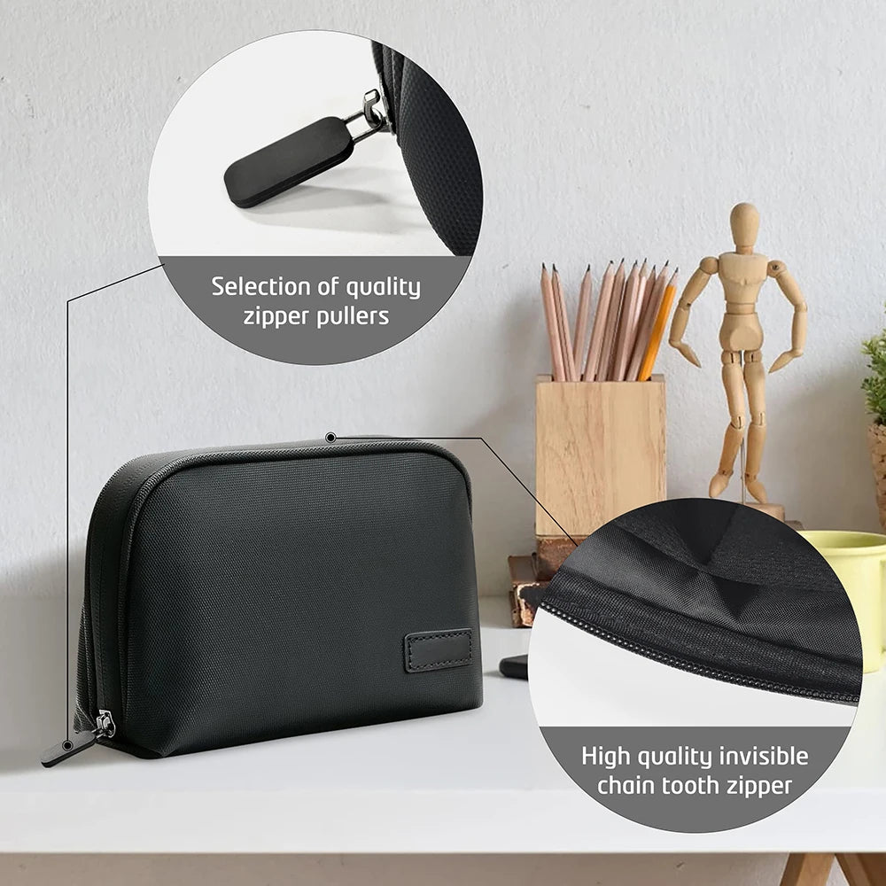 Cable Storage Bag Waterproof Digital Electronic Organizer Portable USB Data Line Charger Plug Storage Bag Travel Makeup Bag