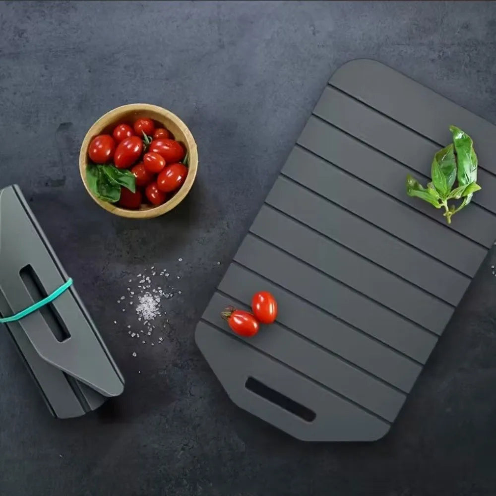 Non-Stick Folding Cutting Board Anti-Slip Easy Grip Handle Silicone Cut Board Portable Flexible Food Prep Tool Outdoor Cooking