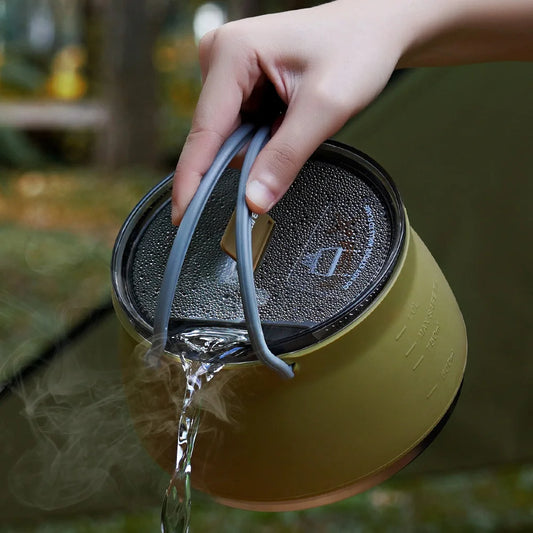2026 Portable Foldable Kettle Coffee Pot Yellow Outdoor Camping Coffee Machine Espresso Coffee Pot for Travel Camping Hiking