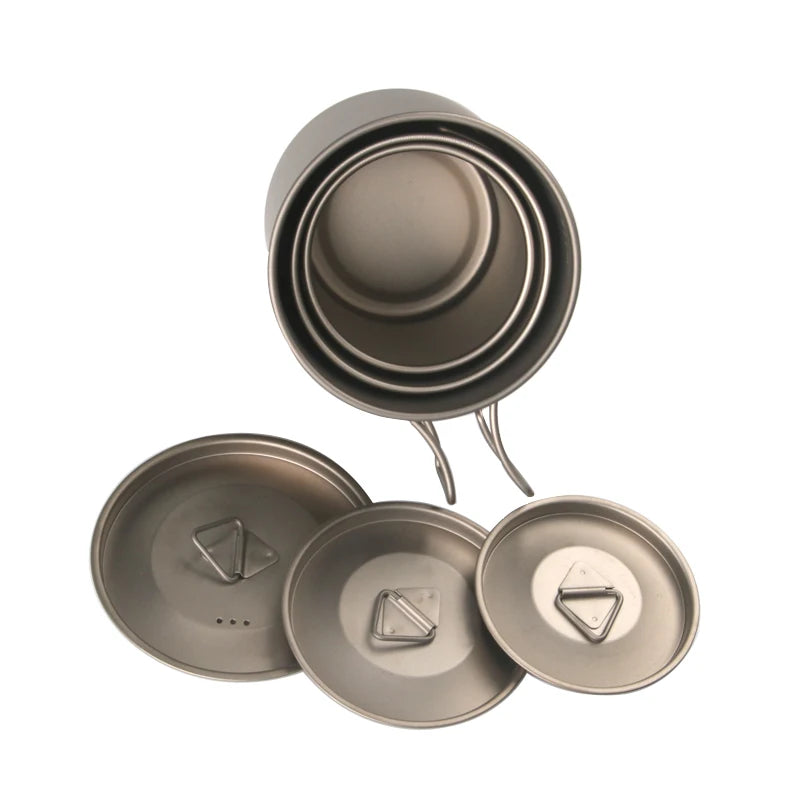 300/450/750ml Camping Mug Ultralight Titanium Cup Tourist Tableware Picnic Utensils Outdoor Water Cup Travel Cooking Equipment