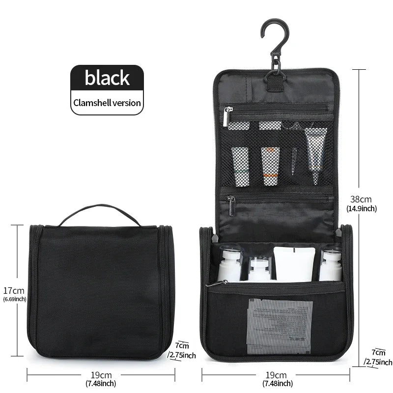 Multifunction Hanging Flip Men Travel Toiletry Bags Portable Pockets Water-Resistan Portable Shaving Kit Storage Make Up Bags