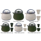 Collapsible Camping Kettle | Silicone with Stainless Steel Base