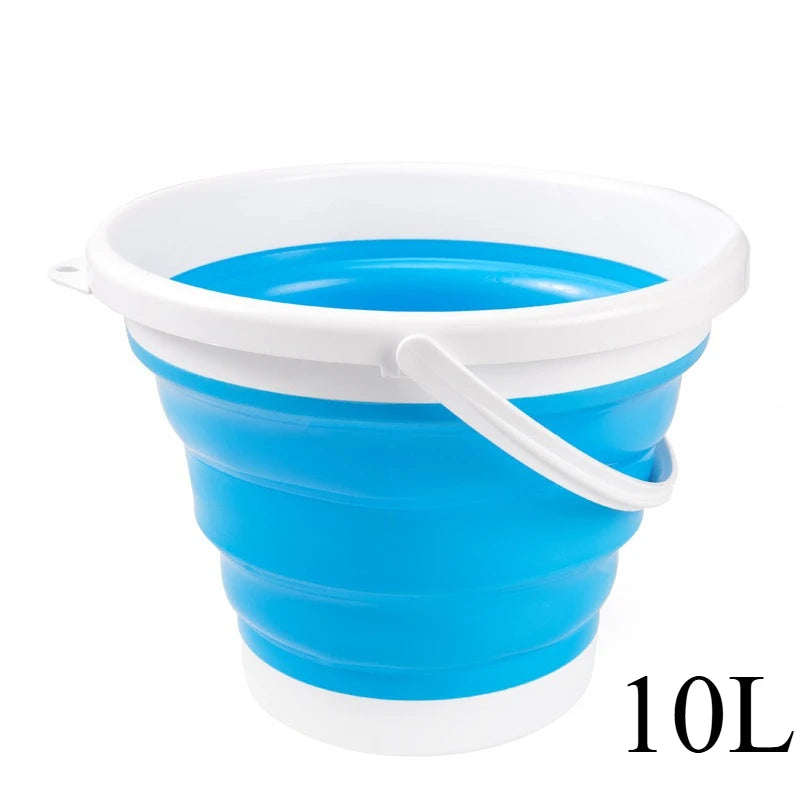 3L/5L/10L Collapsible Silicone Bucket Folding Water Pail for Household Cleaning & Storage