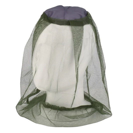 Outdoor Safe Travel Camping Mesh Cap Midge Mosquito Insect Hat Bug Head Net Face Protector