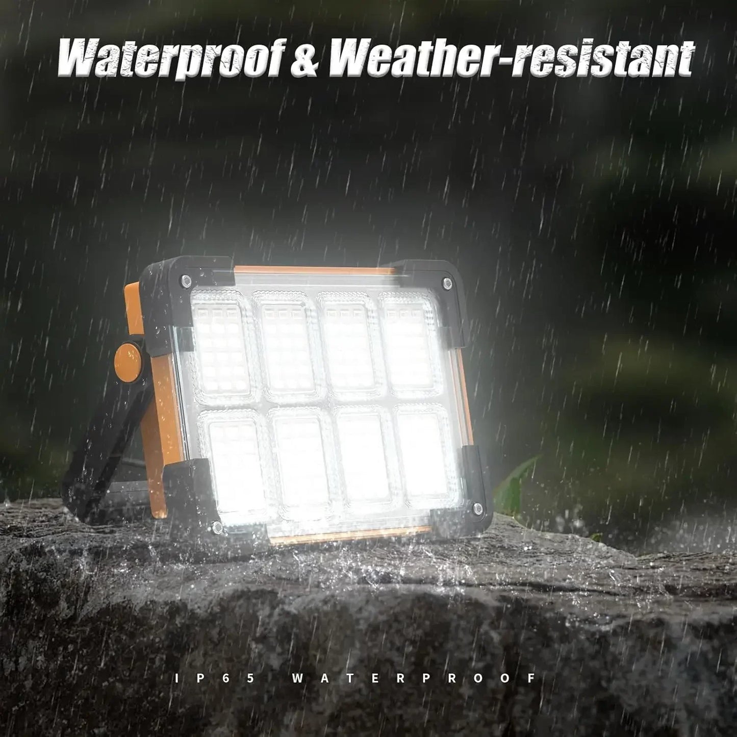 New Rechargeable Solar Flood Light Outdoor Portable LED Reflector Spotlight Rechargeable Projector Floodlight Construction Lamp