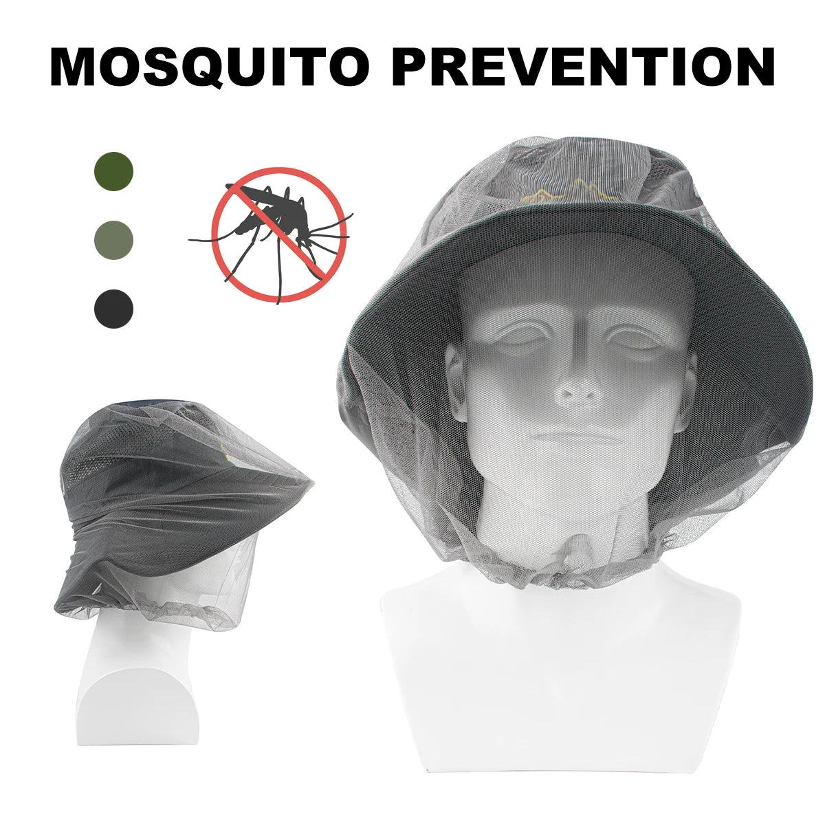 Hike Fishing Mosquito Net Hat Insect Midge Wasp Bug Head Cover Protector Outdoor Fishing Cap Anti Mosquito Insect Hat