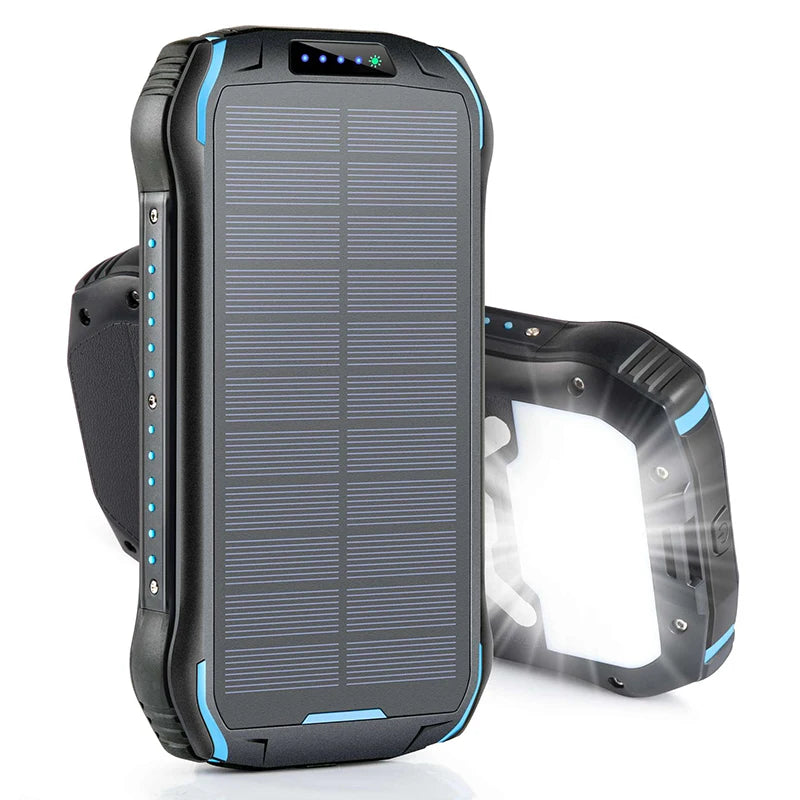 Solar Power Bank 26800mAh Waterproof Portable Wireless Charger 3A Fast Charging Powerbank for iPhone 16 Xiaomi Samsung Poverbank