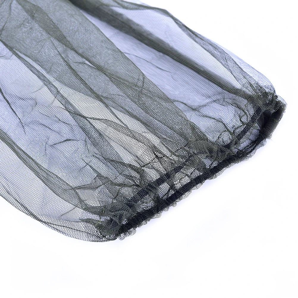 Outdoor Safe Travel Camping Mesh Cap Midge Mosquito Insect Hat Bug Head Net Face Protector
