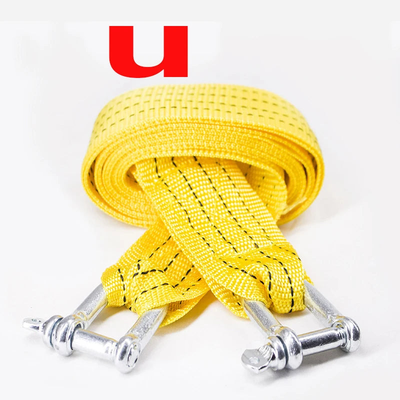 3M/4M Car Tow Cable Heavy Duty 3Ton/5Ton Trailer Rope Towing Pull Rope Strap Hooks Van Road Recovery Car Accessories