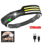 COB LED Headlamp | USB Rechargeable Motion Sensor