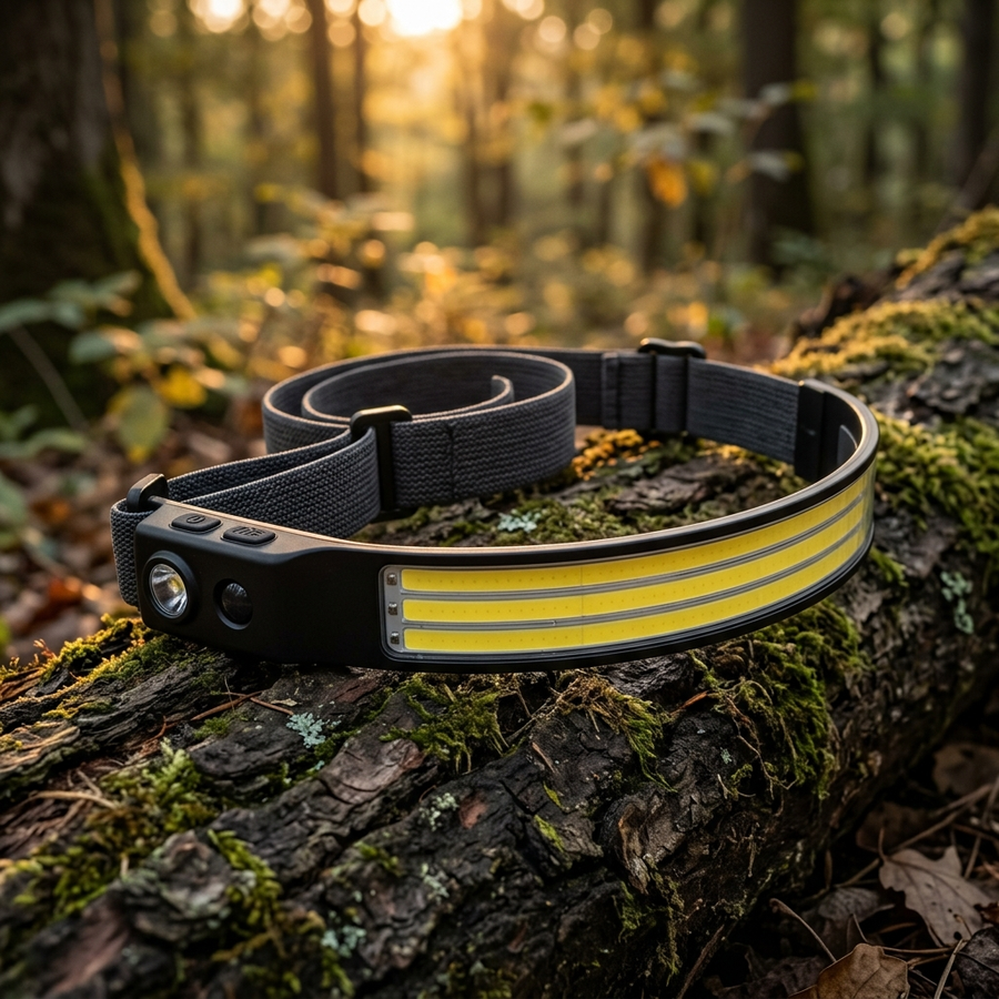 COB LED Headlamp | USB Rechargeable Motion Sensor