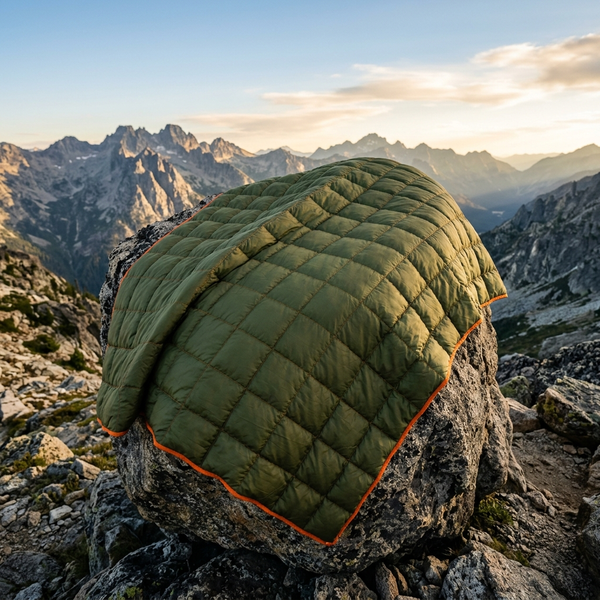 Down Camping Blanket | Lightweight Packable Quilt